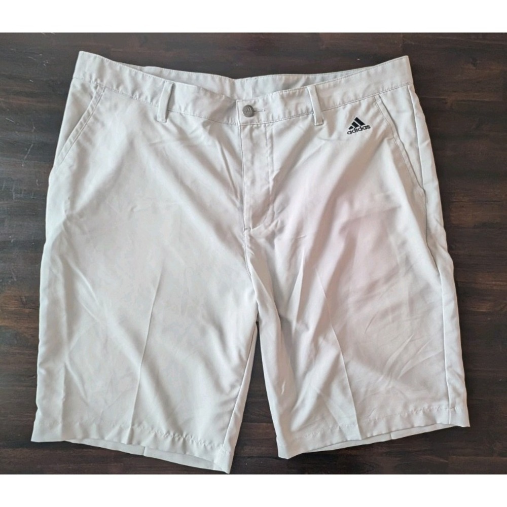 ⛳ Adidas Men's Golf Shorts Size 36 Moisture Wicking Performance Light Gray